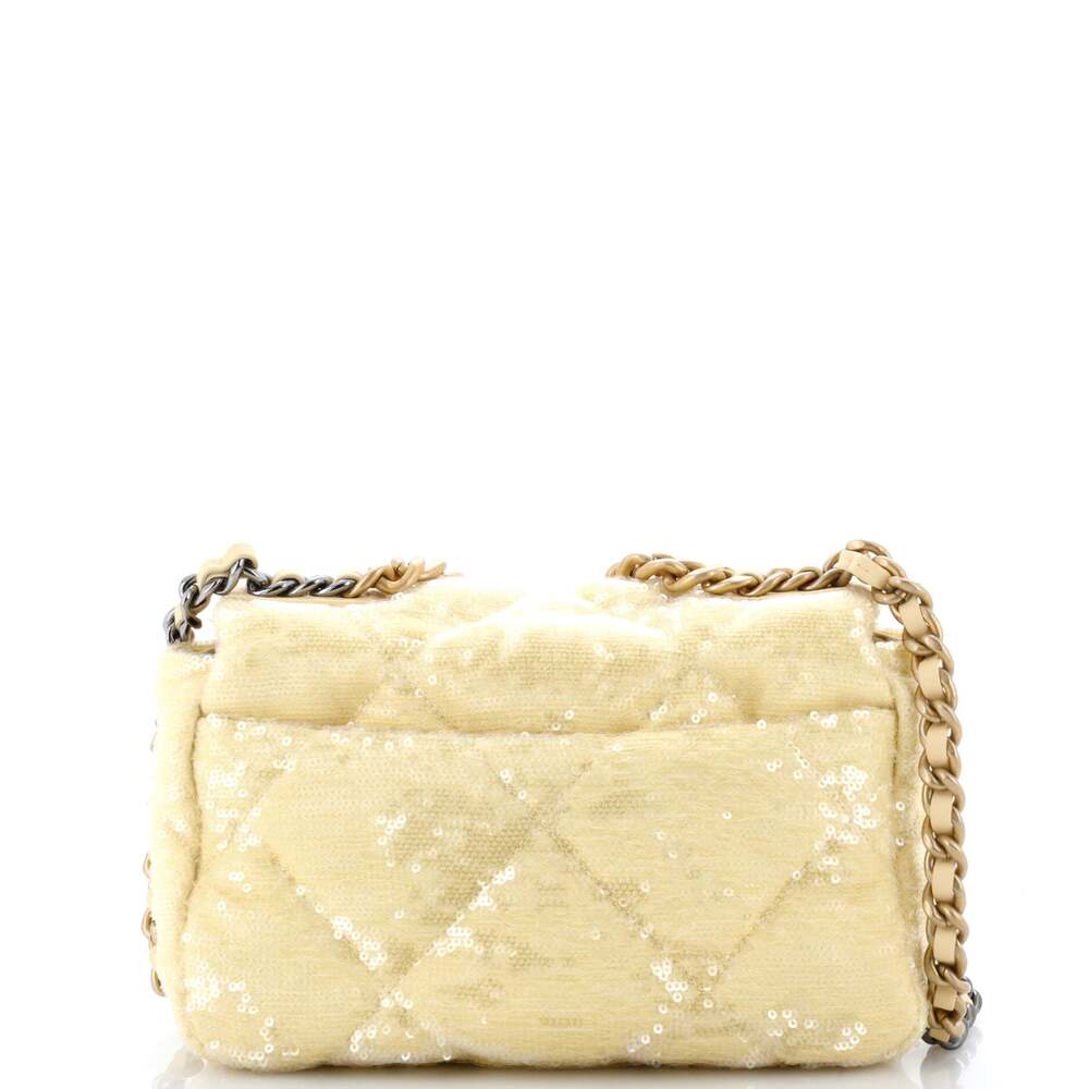 Chanel 19 Flap Bag Quilted Sequins #238225C49B - Picture 3 of 7